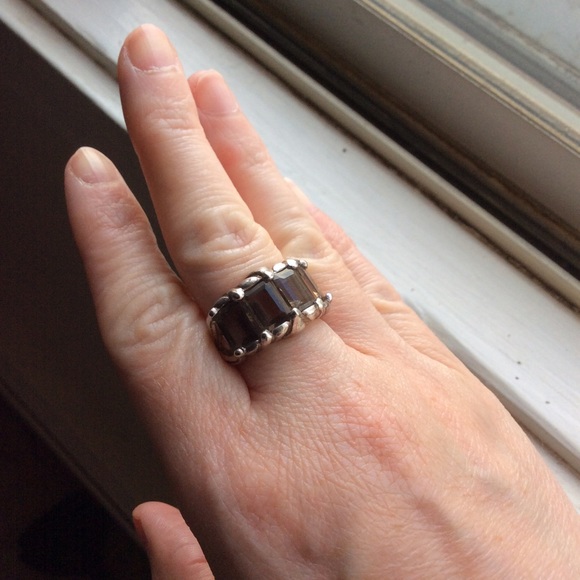 Vintage ring with Smokey Quartz - Picture 3 of 5
